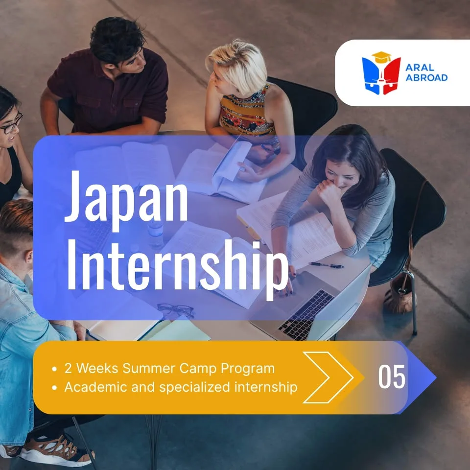 Japan Internship poster — 2 Weeks Summer Camp Program, Academic and specialized internship